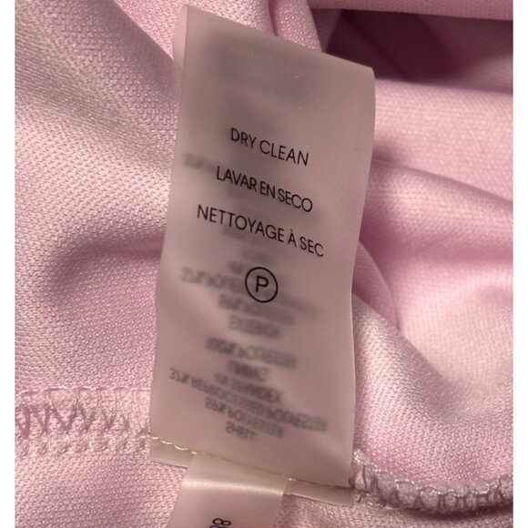 Calvin Klein Lilac Asymmetrical Neck Dress Womens 4 3/4 sleeve Bottom Slit - Picture 8 of 8